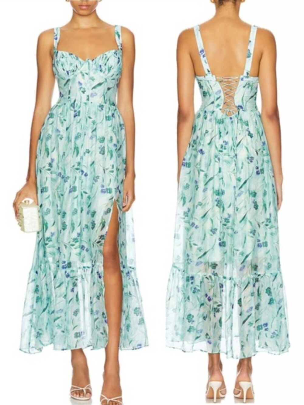 NWOT! ASTR Formal Garden Party Anthro Women's Kelby Corset Fall Maxi Dress Small - Picture 5 of 17